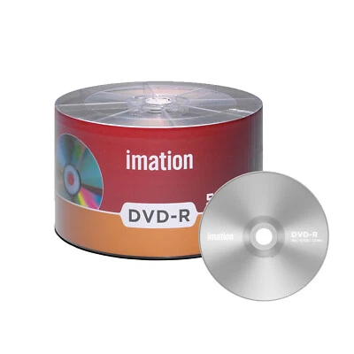 50 Pack Imation DVD-R 16X 4.7GB/120Min Branded Logo Blank Media Recordable Disc - Image 1 of 3