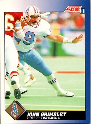 1991 Score Football - #54 John Grimsley - Image 1 of 2
