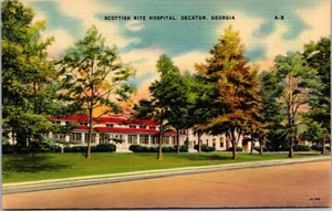 Scottish Rite Hospital Decatur Georgia Linen Postcard - Picture 1 of 2