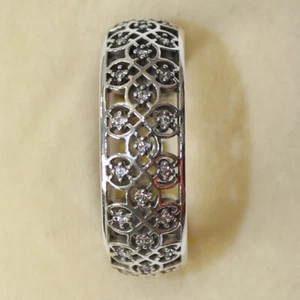 New Authentic Pandora Intricate Lattice Ring Multiple Size 190955CZ W Hinged Box - Picture 1 of 5