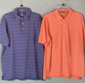 Southern Tide Poloshirt gestreift Performance Spandex Stretch Herren großes Set - Bild 1 von 15