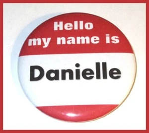 HELLO MY NAME IS PERSONALIZED 2.25 pinback button - Picture 1 of 1