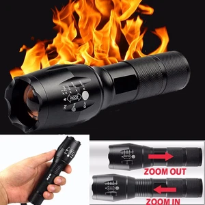 5000LM XML-T6 Police LED Flashlight Tactical Zoomable Torch Lamp 18650 AAA UK216 - Picture 1 of 8