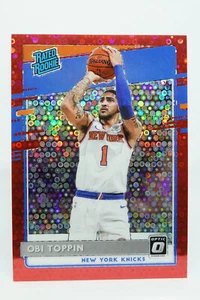 Obi Toppin 2020-21 Panini Donruss Optic #158 Fast Break Red Disco Prizm 35/85 - Picture 1 of 2