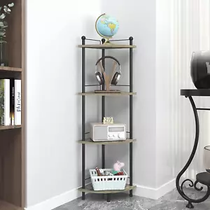 4-Tier Corner Shelf, Free-Standing Corner Shelves, Multipurpose Corner Display R - Picture 1 of 8
