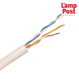100m Drum White 2 Pair Telephone BT Phone Cable Wire - Picture 1 of 2