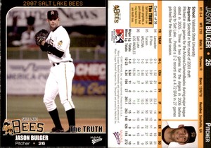 Jason Bulger 2007 MultiAd Salt Lake Bees #5 Card *AutographDen*