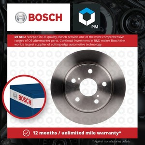 2x Brake Discs Pair Solid fits TOYOTA COROLLA E15 2.0D Rear 06 to 14 1AD-FTV Set