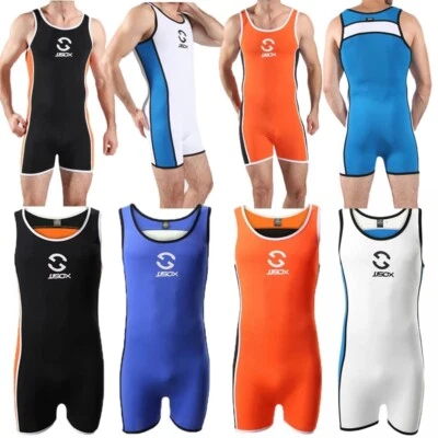 Hombres Sexy Body Mono Traje de Baño Una Pieza Traje de Baño Fitness Lucha Singlet Foto 1 de 4