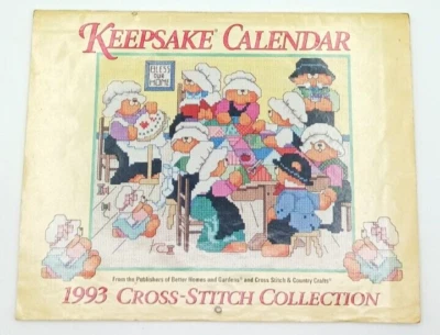 Vintage Cross-Stitch & Country Crafts Keepsake Calendar 1993 - Image 1 of 4
