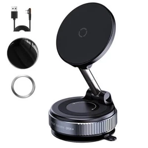 Magnetic Wireless Charging Phone Stand 360 degree Rotating Folding Desktop E3T6 - Zdjęcie 1 z 13