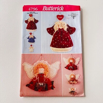 Butterick Craft Pattern 4796 Decorative Angels Makes 5"-13.5" Christmas NEW - Image 1 of 3