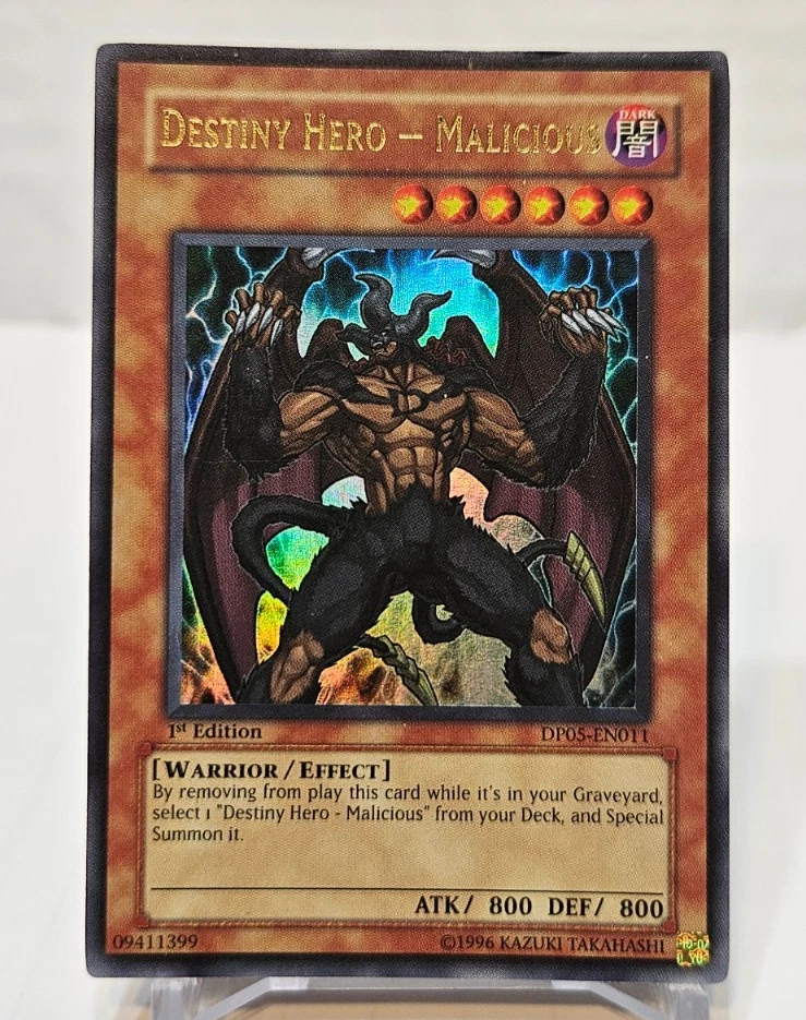 Destiny Hero - Malicious DP05-EN011 Ultra Rare 1st Edition Yugioh 147 - Image 1 of 4