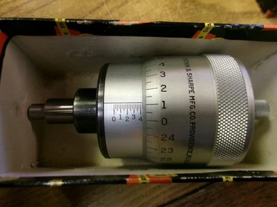BROWN & SHARPE 2" DIA. MICROMETER HEAD .0001 X 1" #299 - Image 1 of 4