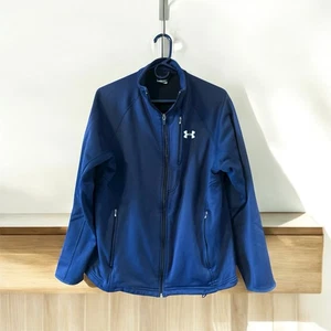 Under Armour Herren Größe Medium blau durchgehender Reißverschluss Langarm Jacke Heat Gear - Bild 1 von 3