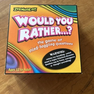 WOULD YOU RATHER...? Game Of Mind-Boggling Questions 100% COMPLETE Never Used - Image 1 of 4
