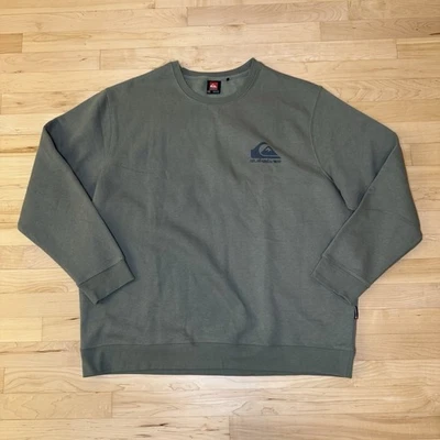 Sudadera Quicksilver Para Hombre XXL Verde Oliva Surf Patín Playa De Colección Y2K Polar Foto 1 de 4