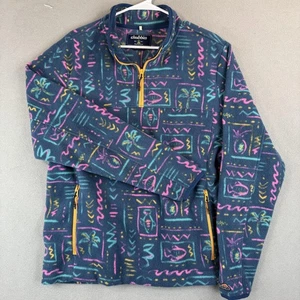 Chubbies Pullover Mens Large Fleece Quarter Zip Geometric Retro 90s Style Sweate - Picture 1 of 8