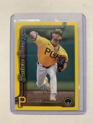 2025 Topps Series 2 - Jared Jones YELLOW BORDER VARIANT - #541 - Pirates - Image 1 of 2