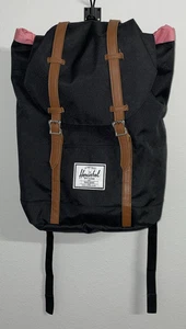 HERSCHEL SUPPLY Retreat Mod Rucksack - außen schwarz, innen weiß-rosa gestreift - Bild 1 von 9