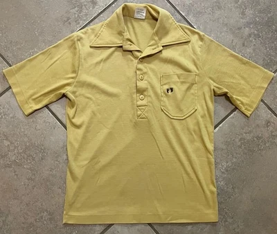 Polo Hang Ten Vintage Surf Beach California 70’s 80’s Amarillo Hombre’s S Foto 1 de 4