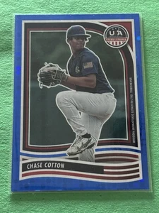 2024 Panini USA Baseball Stars & Stripes Chase Cotton Blue Disco Holo /149 RC - Picture 1 of 2