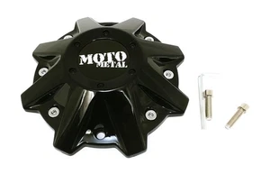 Moto Metal Gloss Black Center Cap 8.5"OD Bolt-On for 5/6/8Lug MO970 MO201 - Picture 1 of 3