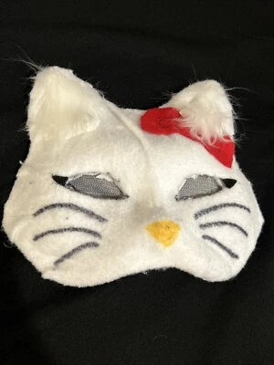 THERIAN CAT RED BOW WHITE HELLO KITTY HANDMADE - Image 1 of 4