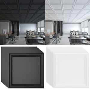 Azulejos de techo y paneles de pared Art3d 12 piezas de PVC 3D, 24"x24" por pieza - Imagen 1 de 22