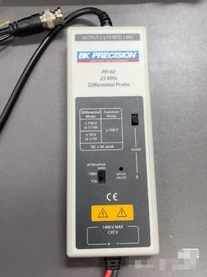 High Voltage Differential Oscilloscope Probe  BK PRECISON N2791A 25MHz/ - Image 1 of 2