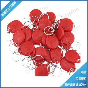 100pcs Red 125 KHz RFID Card Key Fobs EM4100 TK4100 Proximity ID Card Keytags - Picture 1 of 1