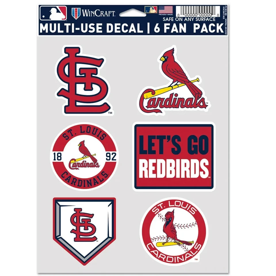 St. Louis Cardinals Multi-Use Decal 6 Fan Pack - Image 1 of 1