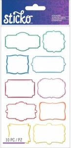 Sticko Color Frame Label Stickers - Picture 1 of 2