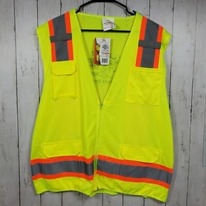 NEW - High Visibility Yellow Safety Surveyor Vest Adult Size 2XL Malta Dynamics - Picture 1 of 10