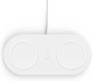 Belkin Boost Charge 10W Qi Dual Wireless Charging Pad for iPhone Android - White - Picture 1 of 7