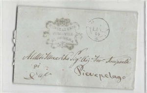 15703  CANCELLERIA VESCOVILE DI MODENA X PIEVEPELAGO - 1849 SENZA TESTO - Picture 1 of 2