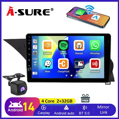 CarPlay For Benz GLK 300 350 2008-2015 Car Radio GPS Navi Android 14 Stereo +CAM - Image 1 of 4