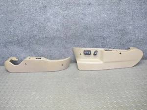 91-95 BMW E34 5-SERIES SET OF 2 FRONT LEFT RIGHT SEAT TRIM COVER W SWITCHES OEM - Foto 1 di 24
