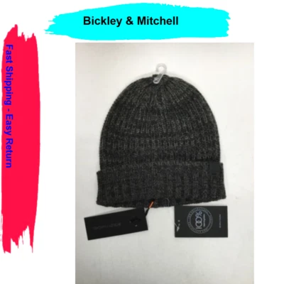 Gorro básico acanalado Bickley & Mitchell para hombre, gris DK Twist, talla UNA Foto 1 de 2