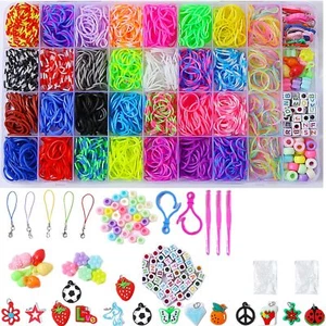 JIYAKO 2500+ Rubber Band Bracelet Kit, Loom Bracelet Making Kit for Kids, Rub... - Picture 1 of 5