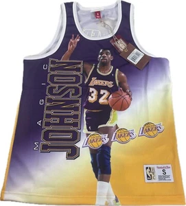 Mitchell & Ness  Men's S Los Angeles Lakers Magic Johnson Behind The Back Tank - Picture 1 of 6