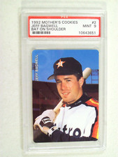 PSA 1992 Astros Jeff Bagwell Mother's Cookies Baseball Card #2 Graded 9 Mint MLB