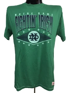 Notre Dame Fighting Irish T-Shirt Mens Large Green ND Cotton Tee S/S NCAA - Picture 1 of 6