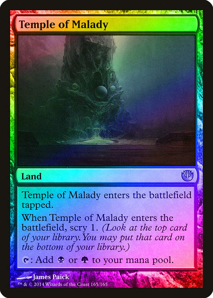Temple of Malady 1x FOIL JOU MTG Journey Into Nyx Rare MINT black green land Temple of Malady 1x FOIL JOU MTG Journey Into Nyx Rare MINT black green land