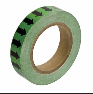 Cinta de flecha Brady 91412 negra verde 1 pulgada X 30 yardas Y76800 forro montado - Imagen 1 de 5