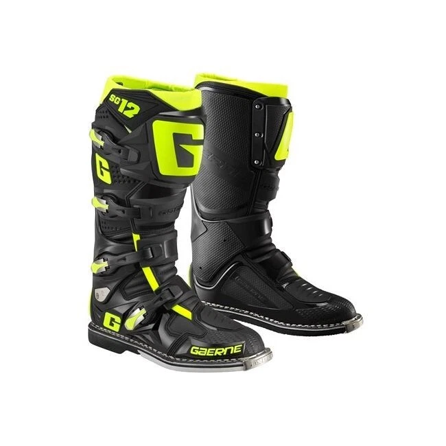 Stivale Moto Cross Gaerne Sg 12 nero Giallo Fluo  Numero 43 - Immagine 1 di 1