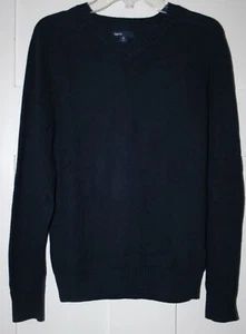 Gapkids Sweater V-Neck Long Sleeved Knit Navy Blue Size XL (12) - Picture 1 of 5