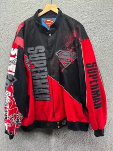 Vintage Superman Nascar Jacke Herren 4XL Rot Schwarz JH Design DC Comics - Bild 1 von 11