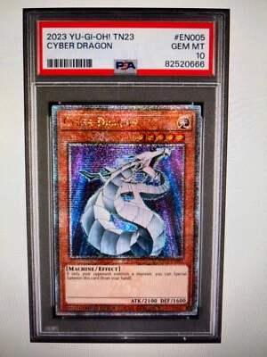 PSA 10 MINT Yugioh Cyber Dragon TN23-EN005 Quarter Century Secret Rare - Image 1 of 2