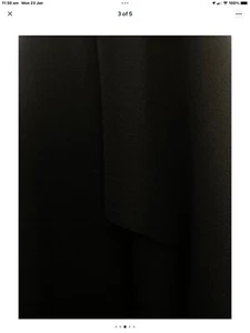 2mts Ruby Crepe Polyester Black for dresses tops garments crafts 145 Cm - Picture 1 of 1